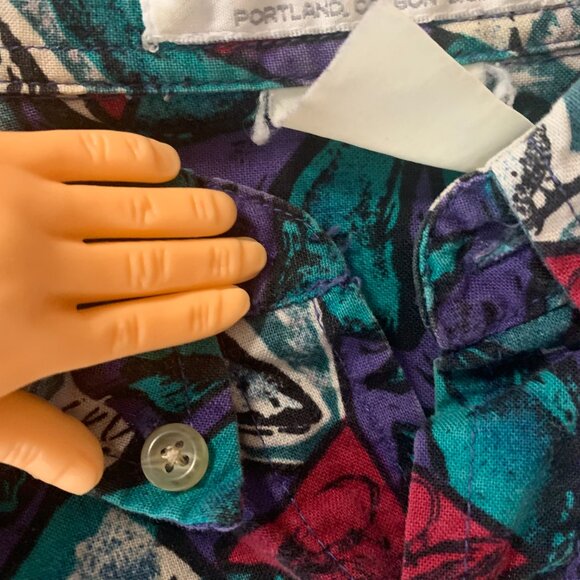 Vintage Men's Columbia Fish Print Short Sleeve Button Down Shirt GUC - Picture 13 of 13